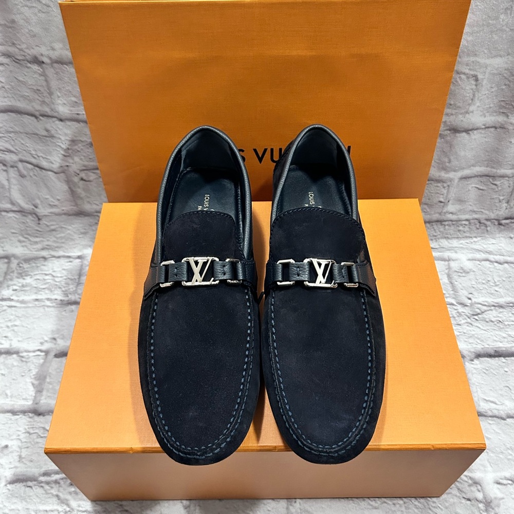 Louis Vuitton size 13 suede moccasin
